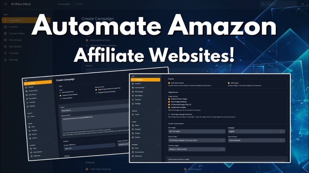 Maximizing Affiliate Marketing with AIWiseMind: A Tool for Creating High-Ranking Amazon Product Review Websites